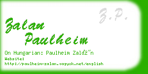 zalan paulheim business card